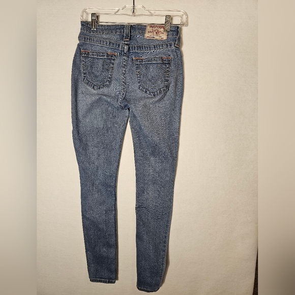 True Religion Skinny Jeans with Orange Stitching Women's Size 26 - Picture 5 of 12